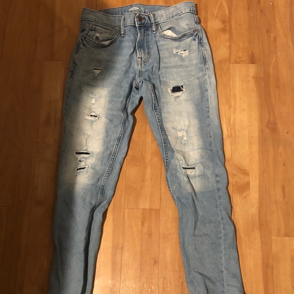 Blue Old Navy Relaxed Slim Jeans